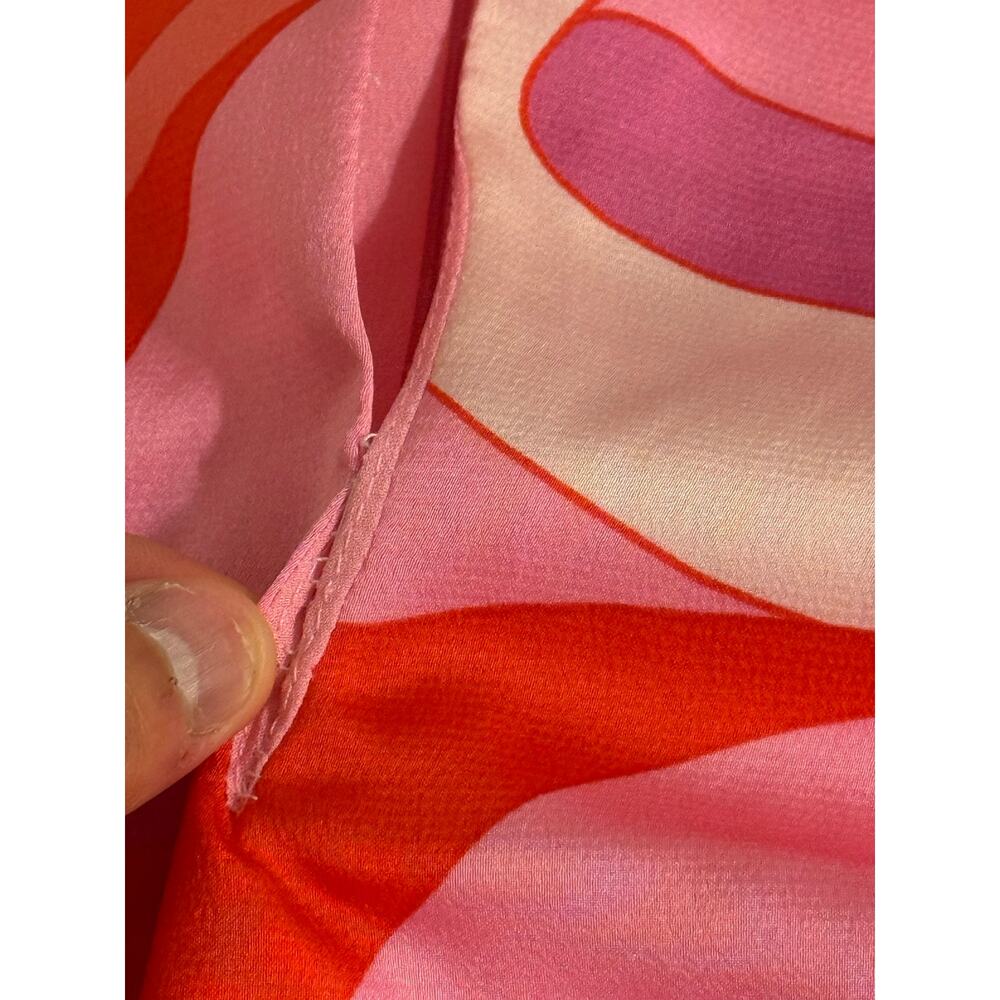 Preppy Swirly 70’s Keyhole Boho Chic TUCKERNUCK Mini Dress Bell Sleeve Romantic - Picture 7 of 12